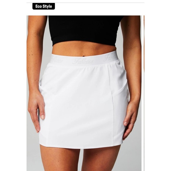 Fabletics Pants - Fabletics Pocket Skirt w/ Built In Shorts Tennis Pickleball Size Large White NWT